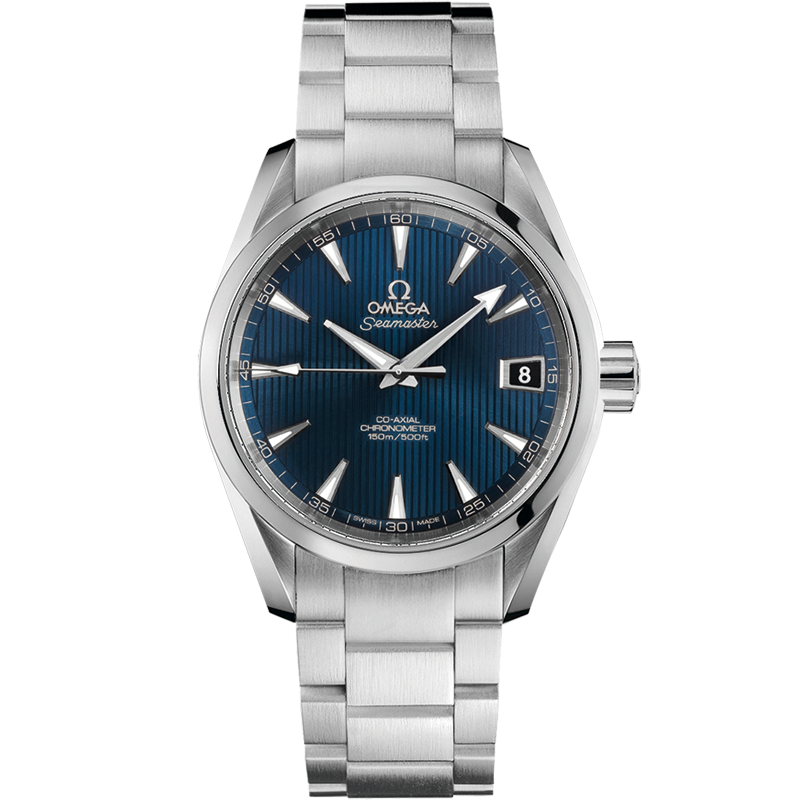 OMEGA Seamaster Aqua Terra 150M — Официальная фотография OMEGA 231.10.39.21.03.001; серийная модель, не съёмочный реквизит.