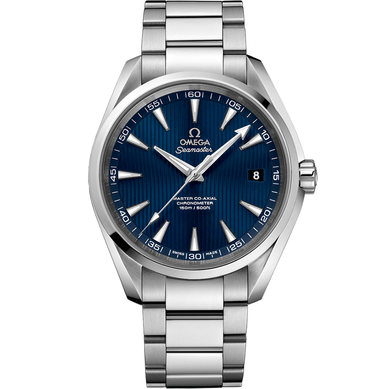 OMEGA Seamaster Aqua Terra 150M Master Co-Axial — Официальная фотография OMEGA 231.10.42.21.03.003; серийная модель, не съёмочный реквизит.